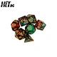 polyhedral dice set  dnd dice set acrylic  custom marbled dice